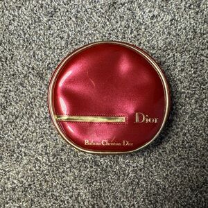 Dior Red Round Cosmetic Case